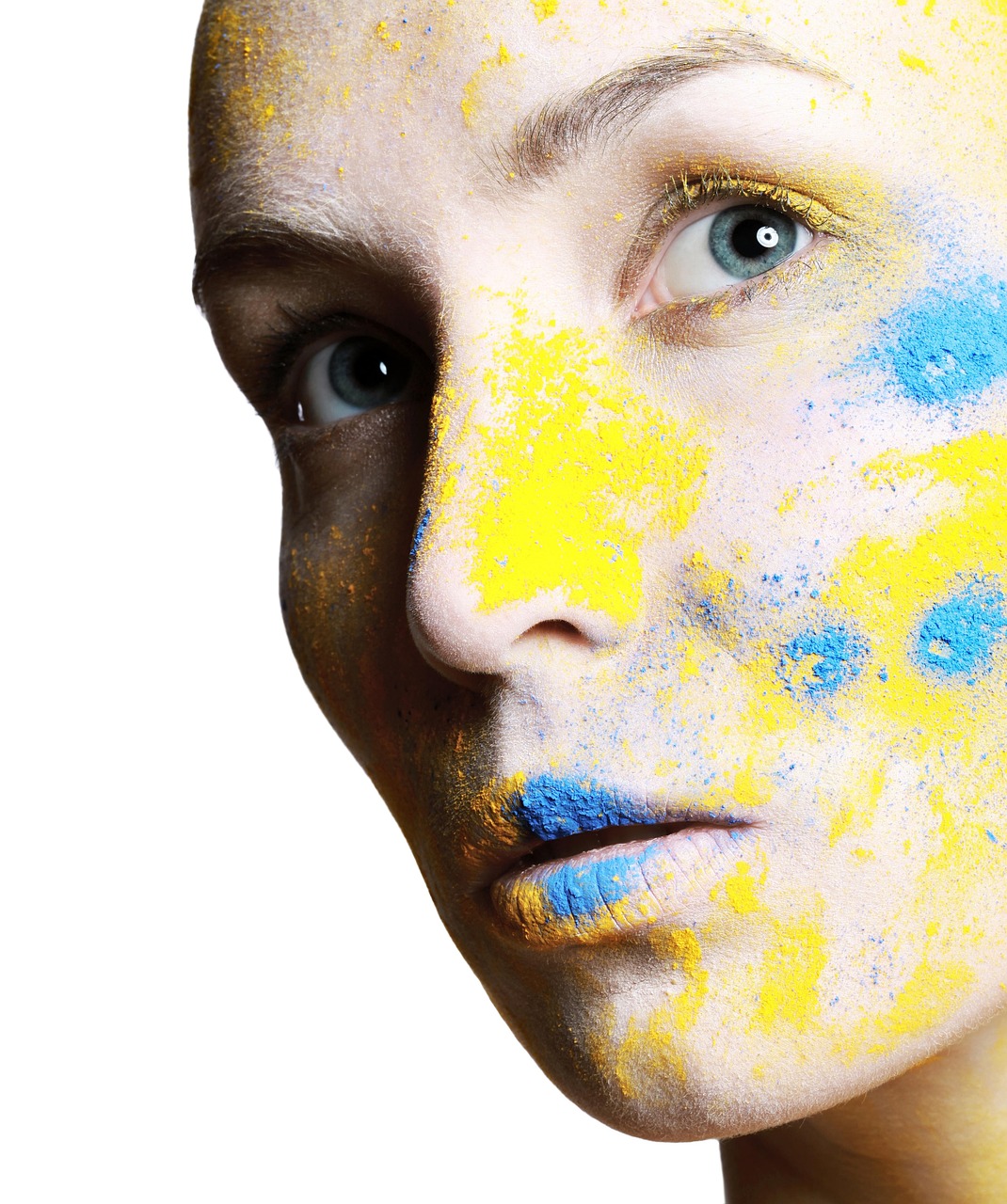 eye, shadow, cosmetics, woman, eyes, face, lips, portrait, person, profile, extravagant, colour, colors, model, marketing